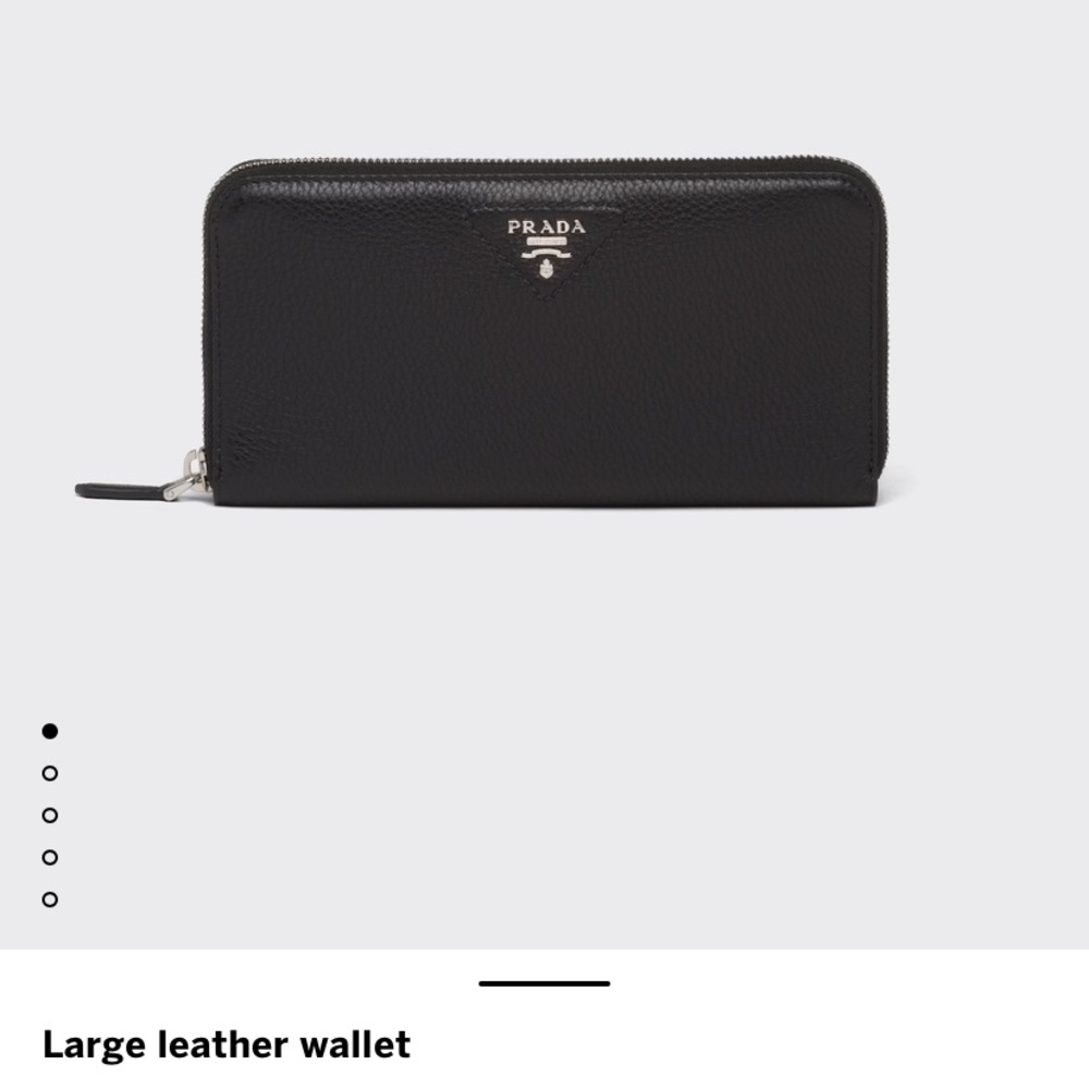 Large leather wallet burgundy color - Picture 3 of 14